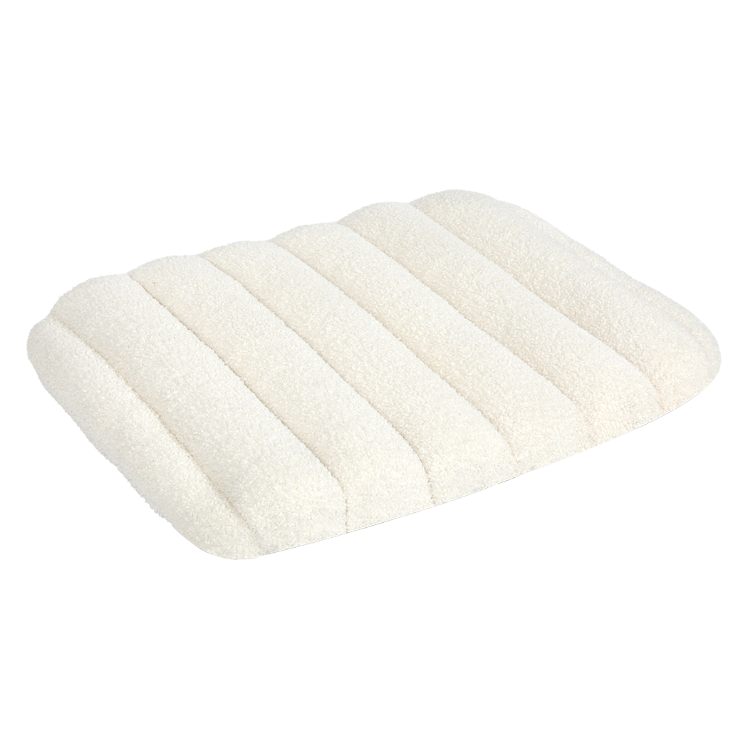 Pawz S Size Orthopedic Dog Bed with Sherpa Plush Removable Cover in White-1954802482643341320