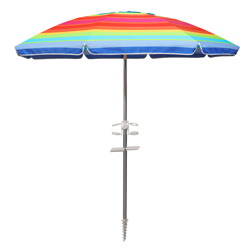 Mountview 2M Outdoor Beach Umbrellas Sand Colorful-1954802439458787336