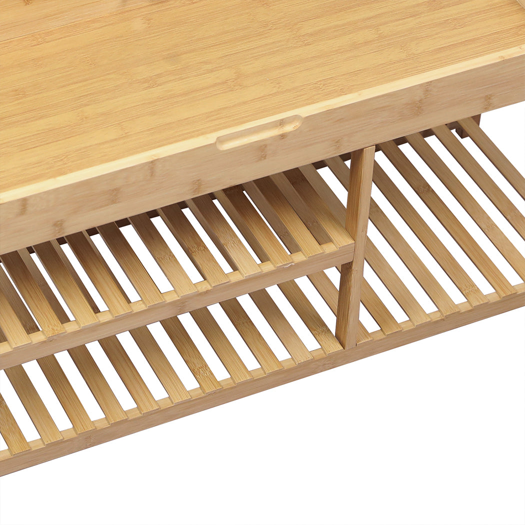 Levede Bamboo Shoe Rack Bench Entryway Seat-1954802383645184005