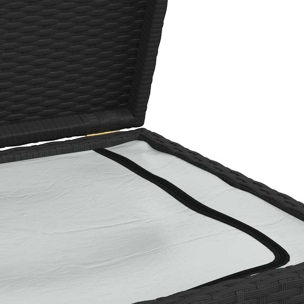Garden Storage Box Black 120x50x60 cm Poly Rattan