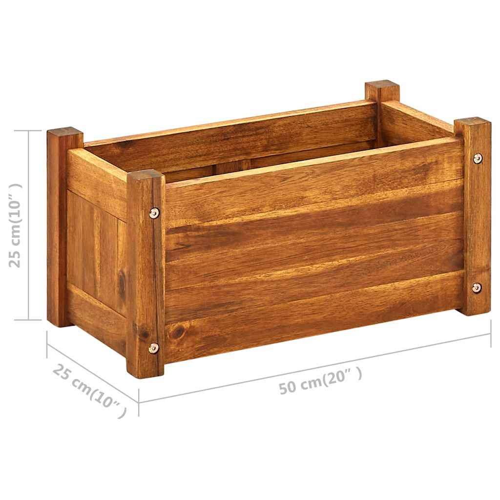 Garden Raised Bed Acacia Wood 50x25x25 cm
