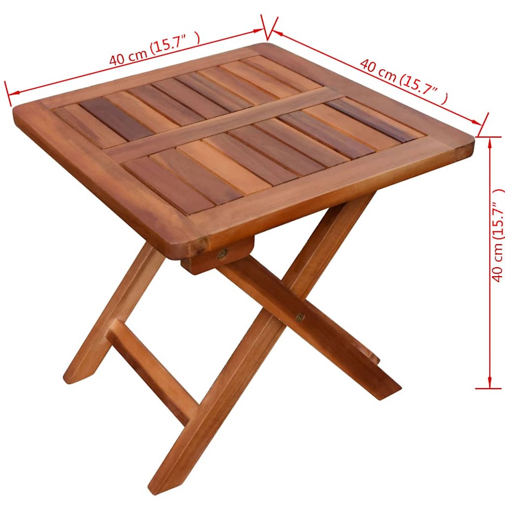 Sun Lounger with Table Solid Acacia Wood