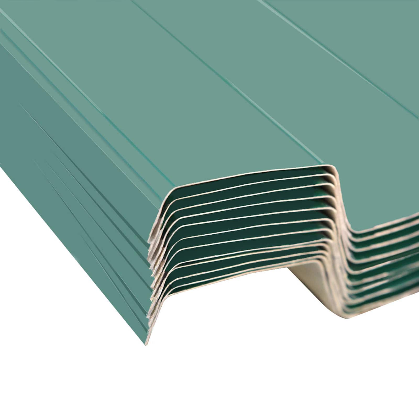 Roof Panel 12 pcs Green 129 x 45 cm Galvanised steel