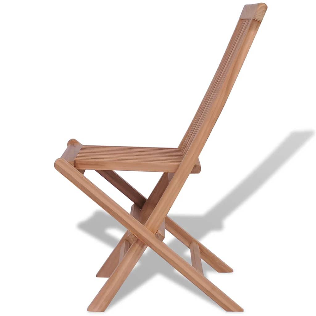 Folding Chairs 4 pcs for Garden & Outdoor Teak Wood