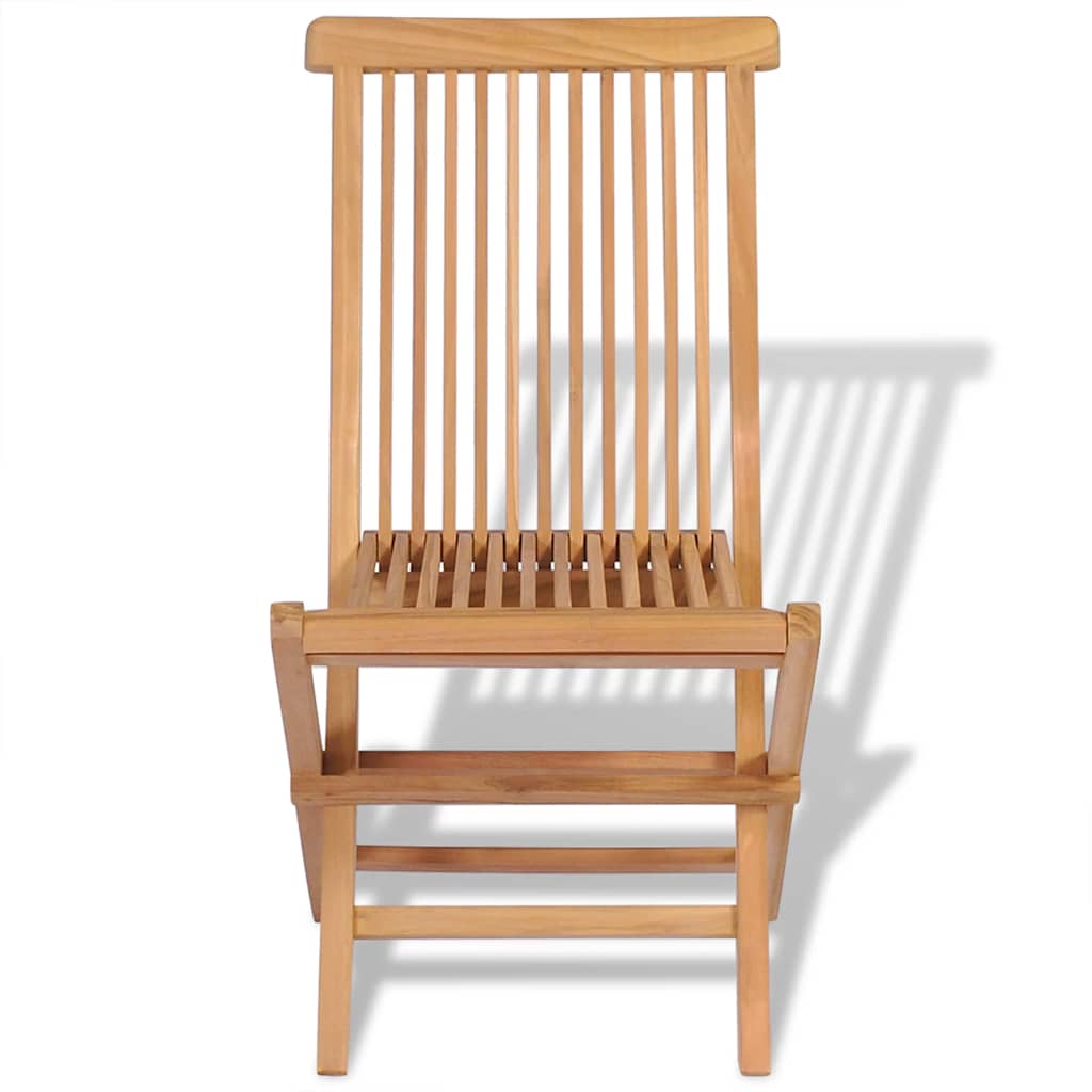 Folding Garden Chairs 4 pcs Solid Teak Wood