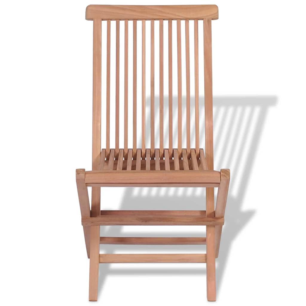 Folding Chairs 4 pcs for Garden & Outdoor Teak Wood