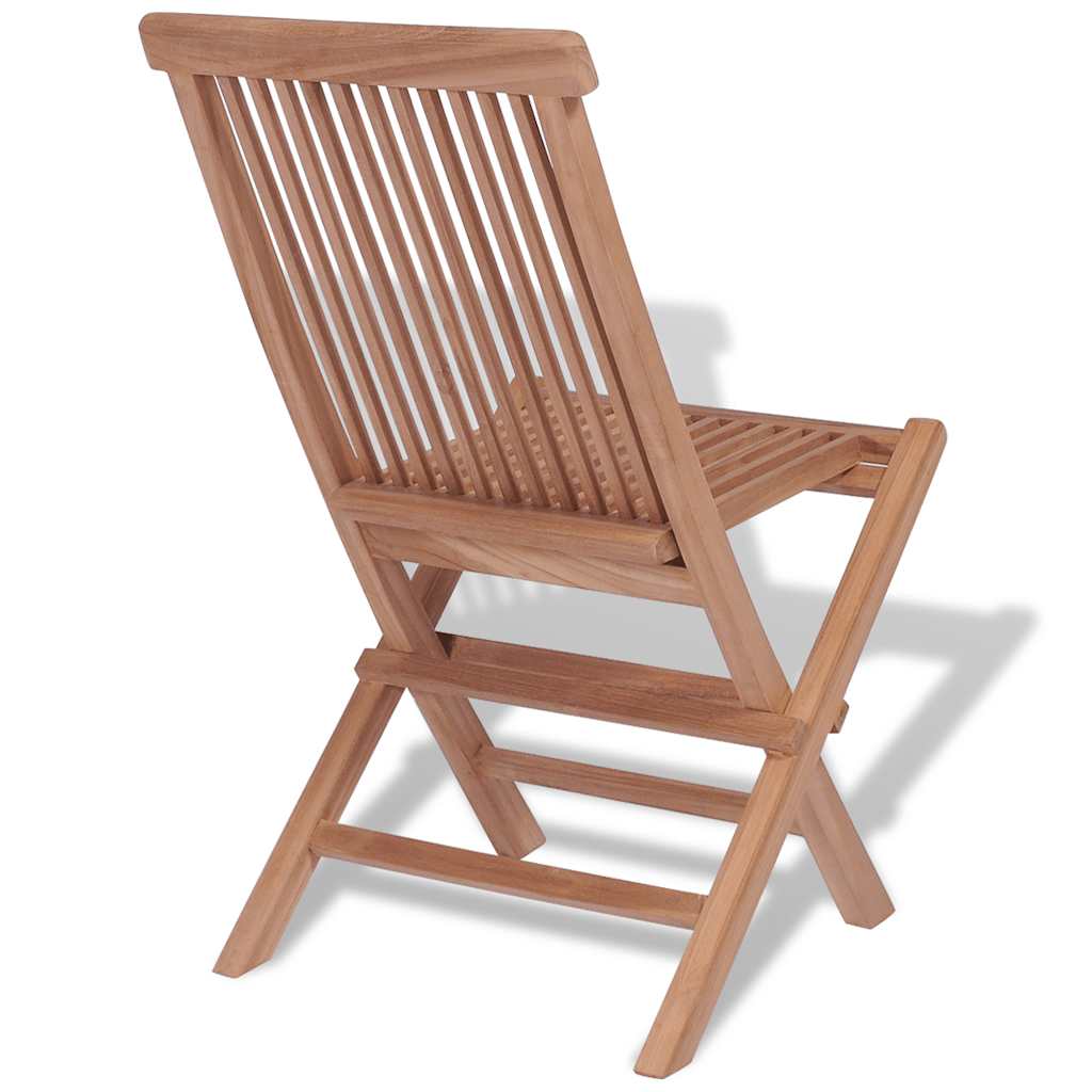 Folding Chairs 4 pcs for Garden & Outdoor Teak Wood