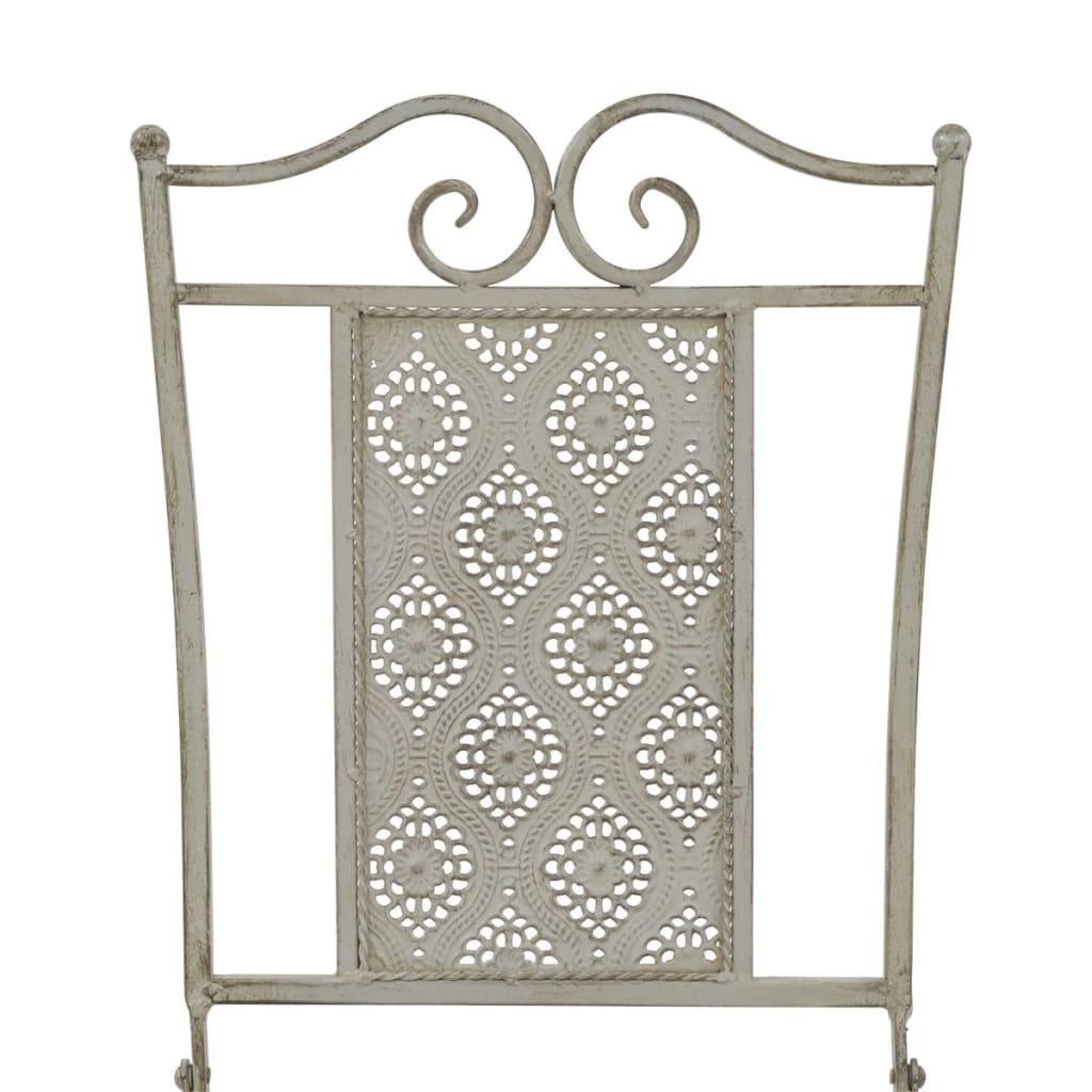 3 Piece Bistro Set Steel Grey