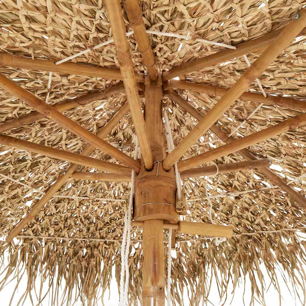Bamboo Garden Parasol with Banana Leaf Roof 210 cm