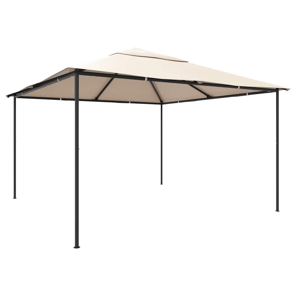 Gazebo Pavilion Tent Canopy 4x4 m Steel Beige