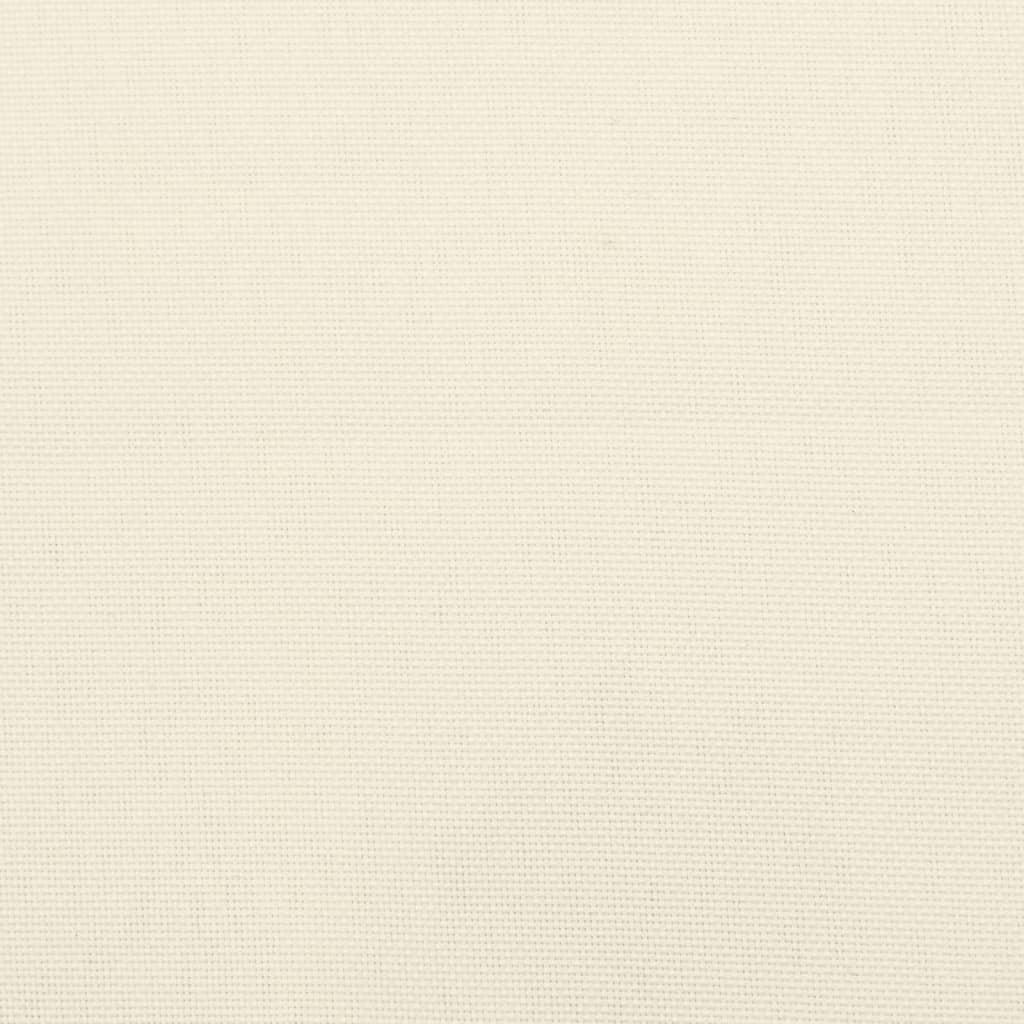Garden Highback Chair Cushions 2 pcs Cream 120x50x3 cm Fabric