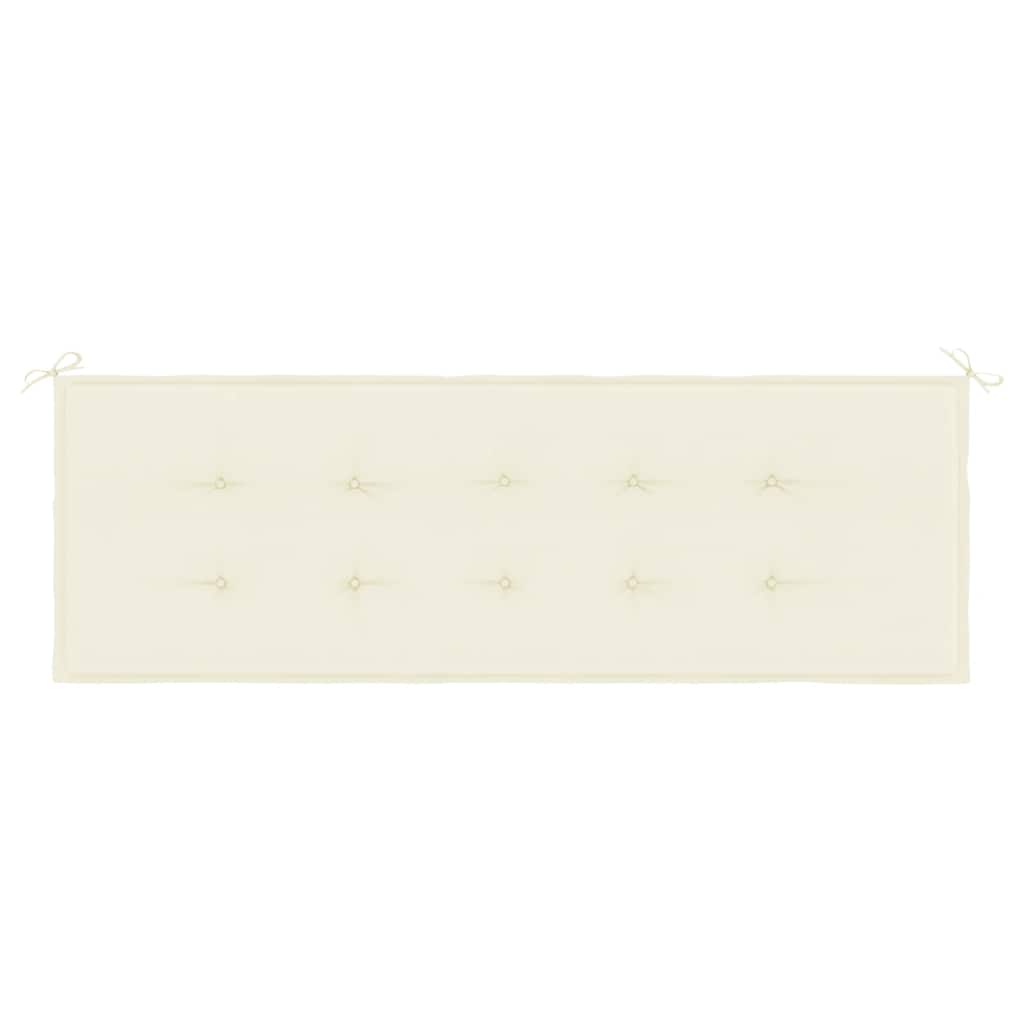 Garden Bench Cushion Cream 150x50x3 cm Oxford Fabric