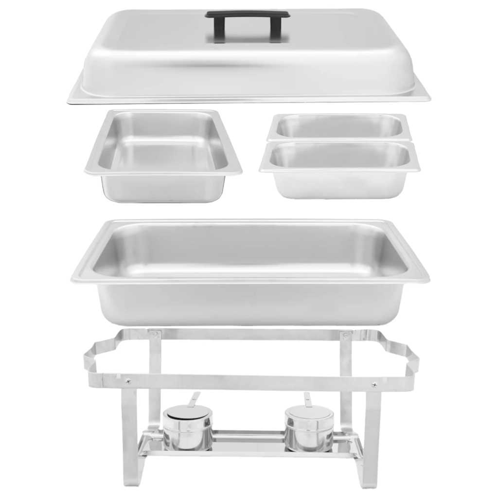 2 Piece Chafing Dish Set Stainless Steel