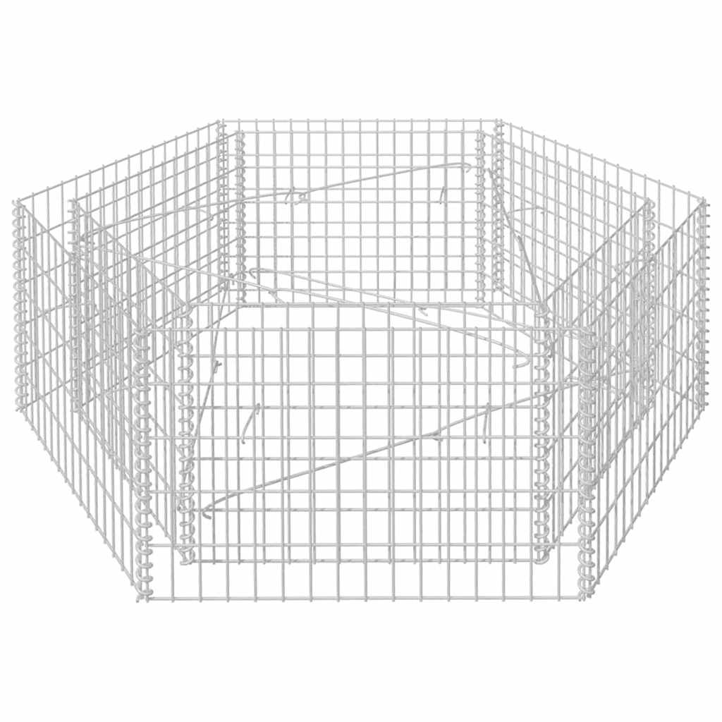 Hexagonal Gabion Raised Bed 160x140x50 cm