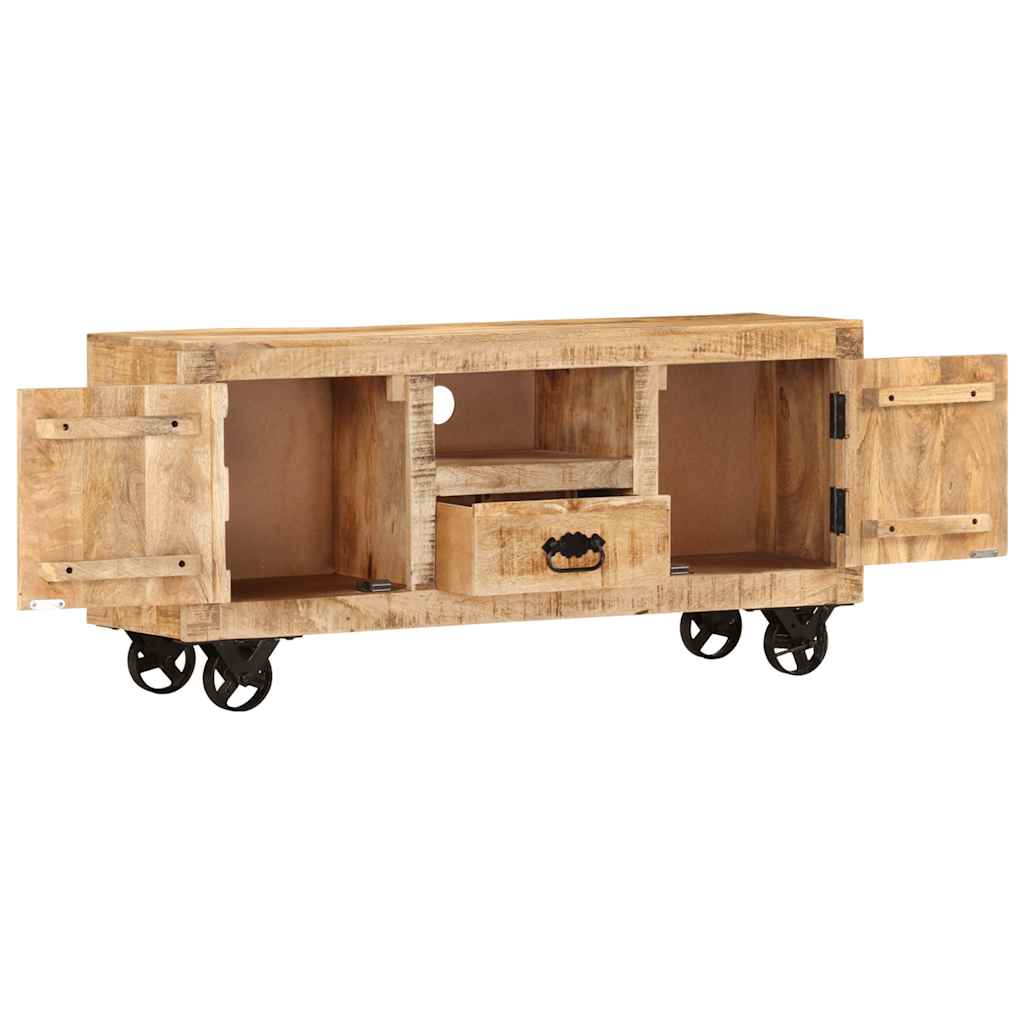 TV Cabinet Rough Mango Wood 110x30x50 cm