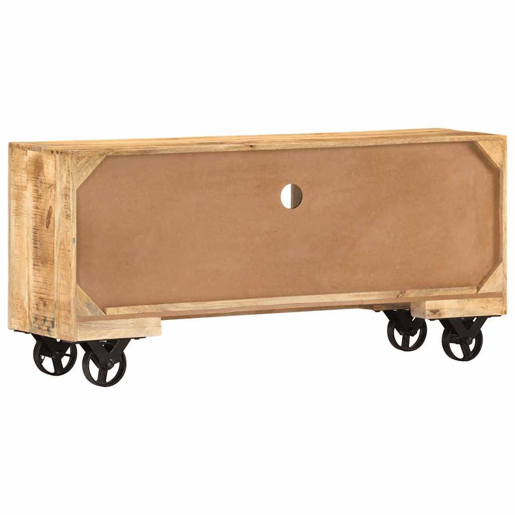 TV Cabinet Rough Mango Wood 110x30x50 cm