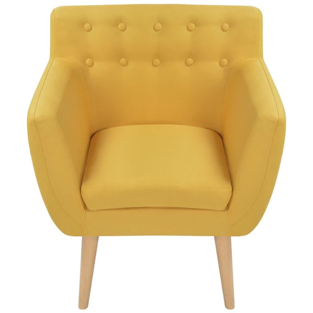 Armchair Yellow Fabric