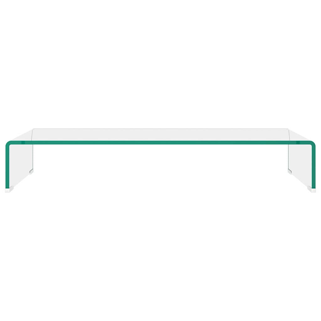 TV Stand/Monitor Riser Glass Clear 80x30x13 cm
