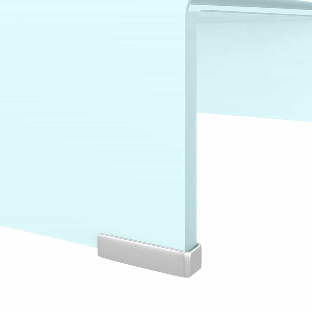 TV Stand/Monitor Riser Glass Green 40x25x11 cm