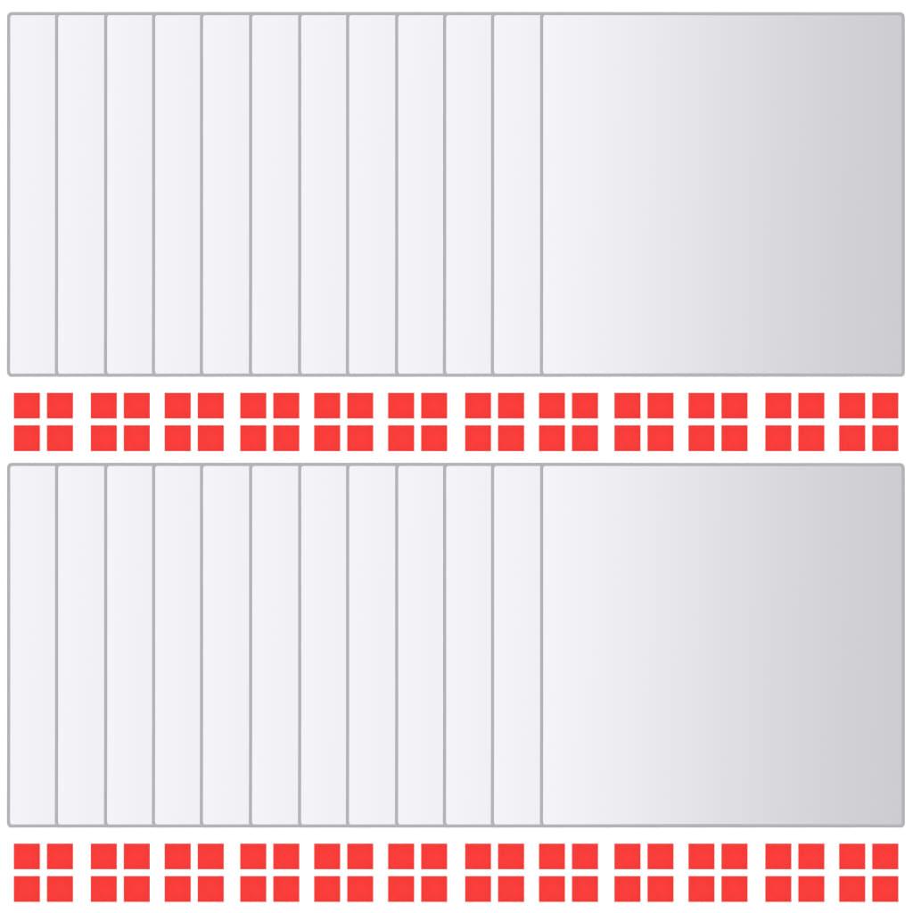 24 pcs Mirror Tiles Square Glass