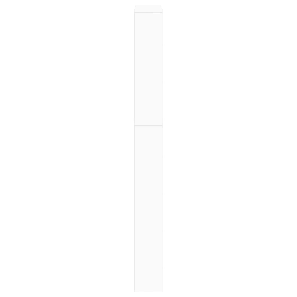 Shoe Cabinet 5-Layer Mirror White 63x17x169.5 cm