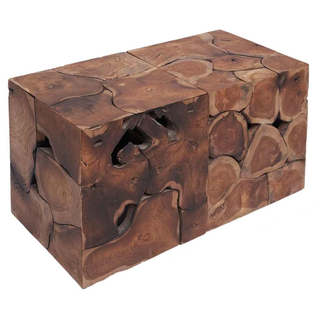 Stools 2 pcs Brown 40x40x45 cm Solid Teak Wood