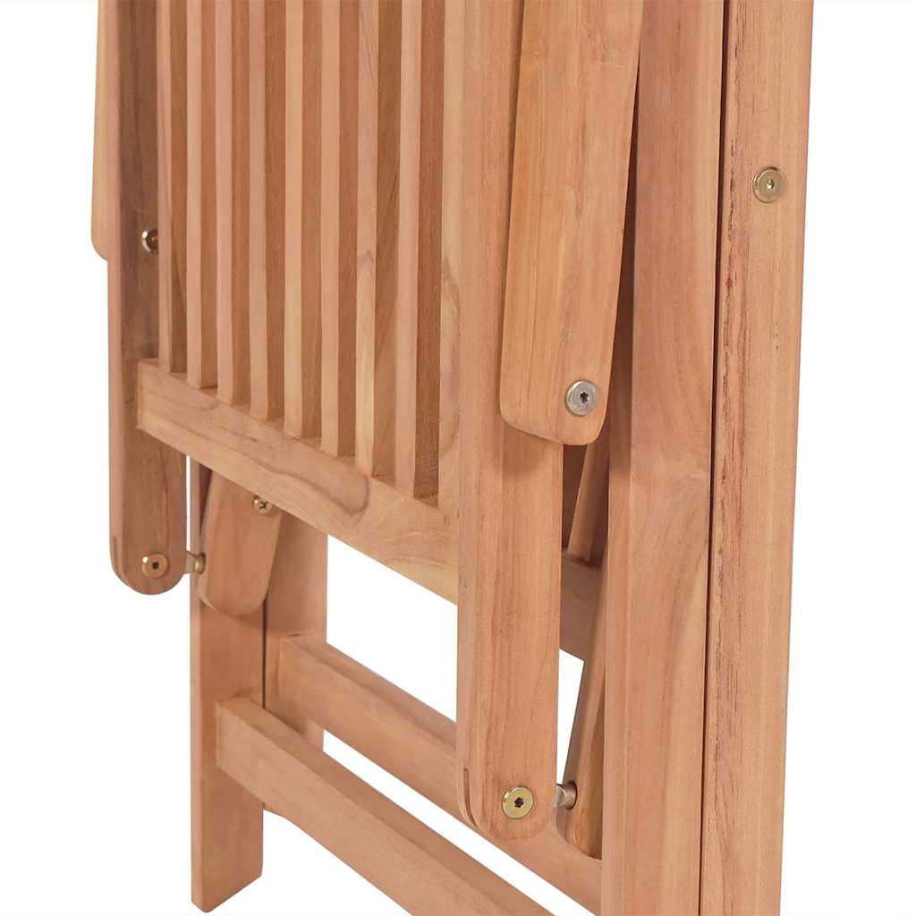 Reclining Folding Chairs 2 pcs Solid Teak Wood