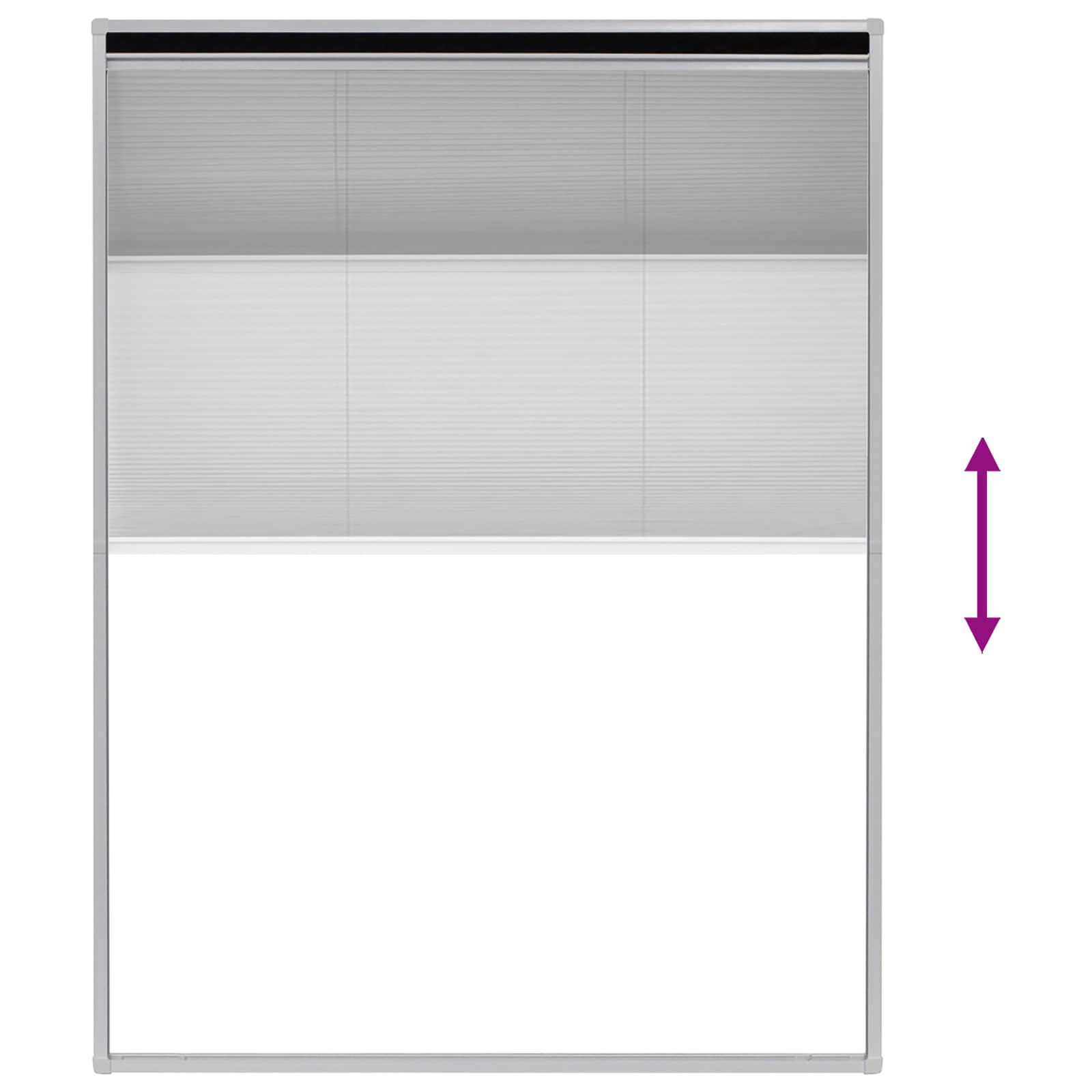 Plisse Insect Screen for Windows Aluminium 60x80 cm