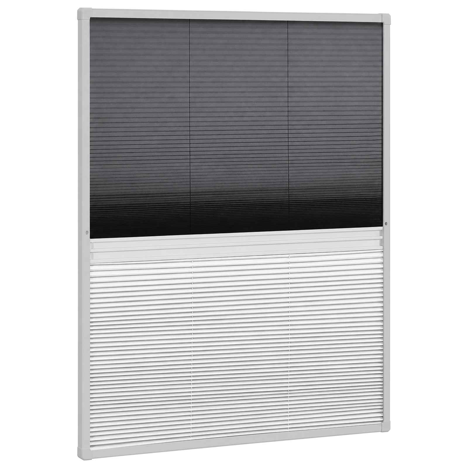 Plisse Insect Screen for Windows Aluminium 80x100 cm with Shade