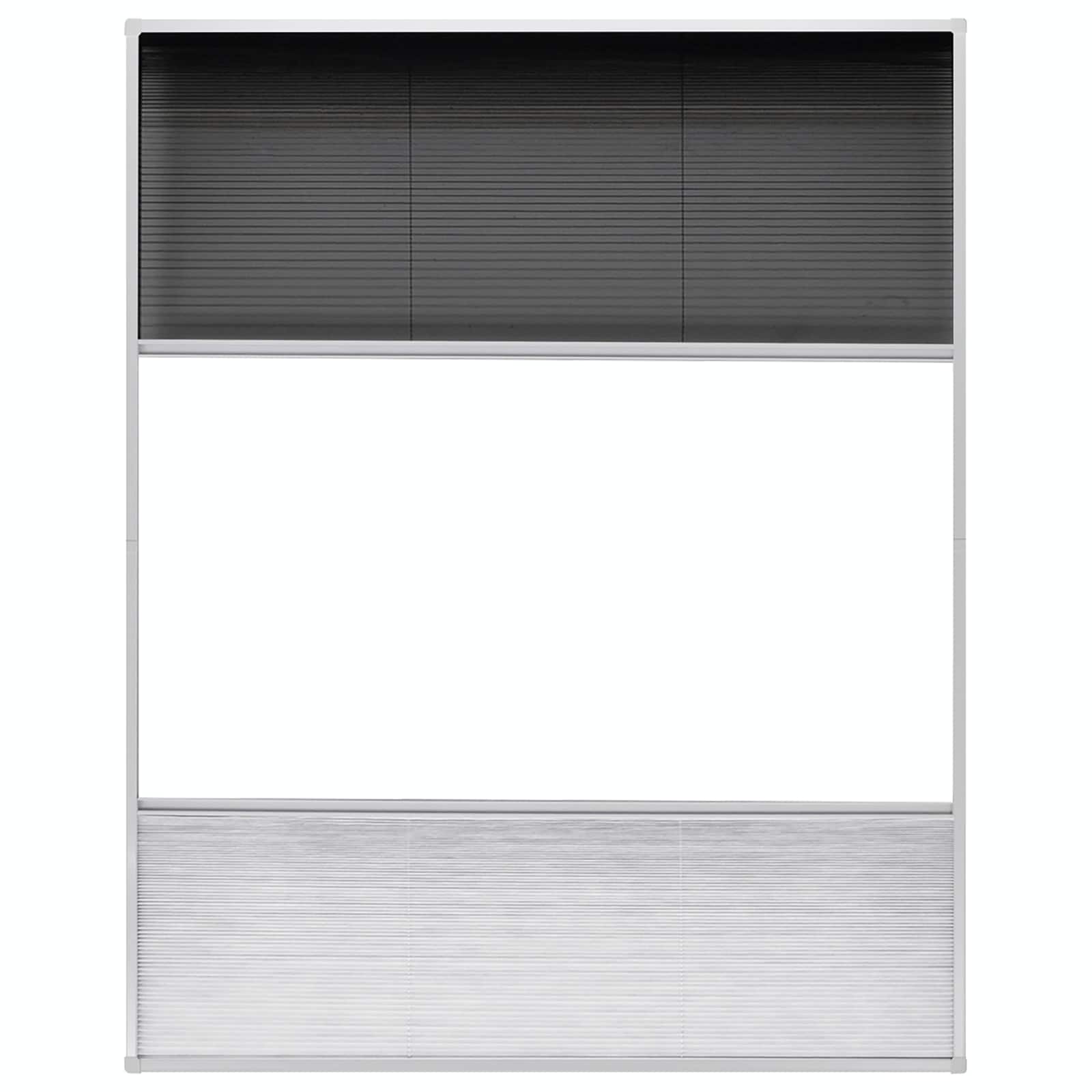Plisse Insect Screen for Windows Aluminium 80x100 cm with Shade