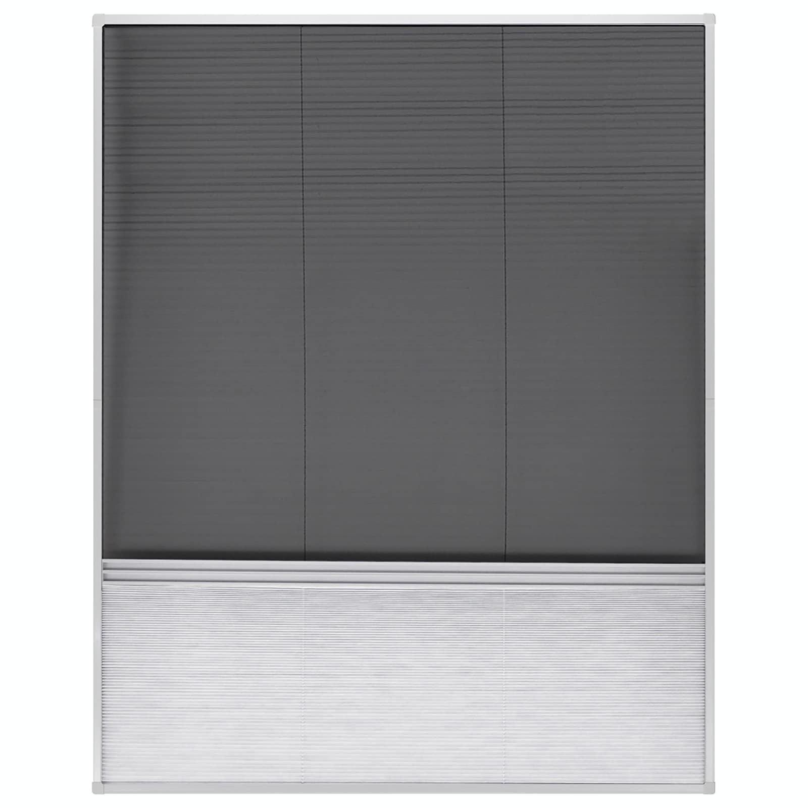 Plisse Insect Screen for Windows Aluminium 80x100 cm with Shade