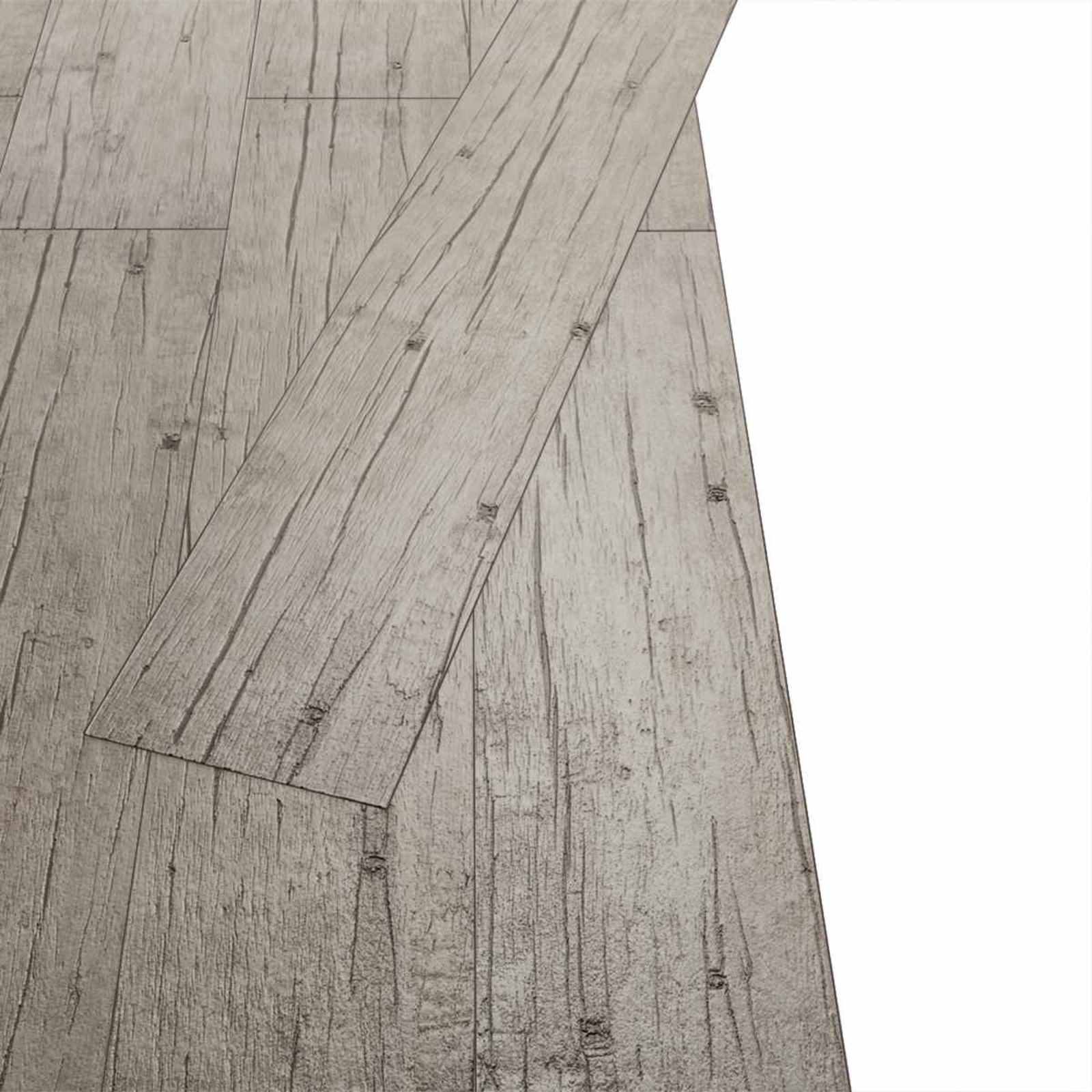 Flooring Planks 18 pcs Grey 5.26 m² PVC