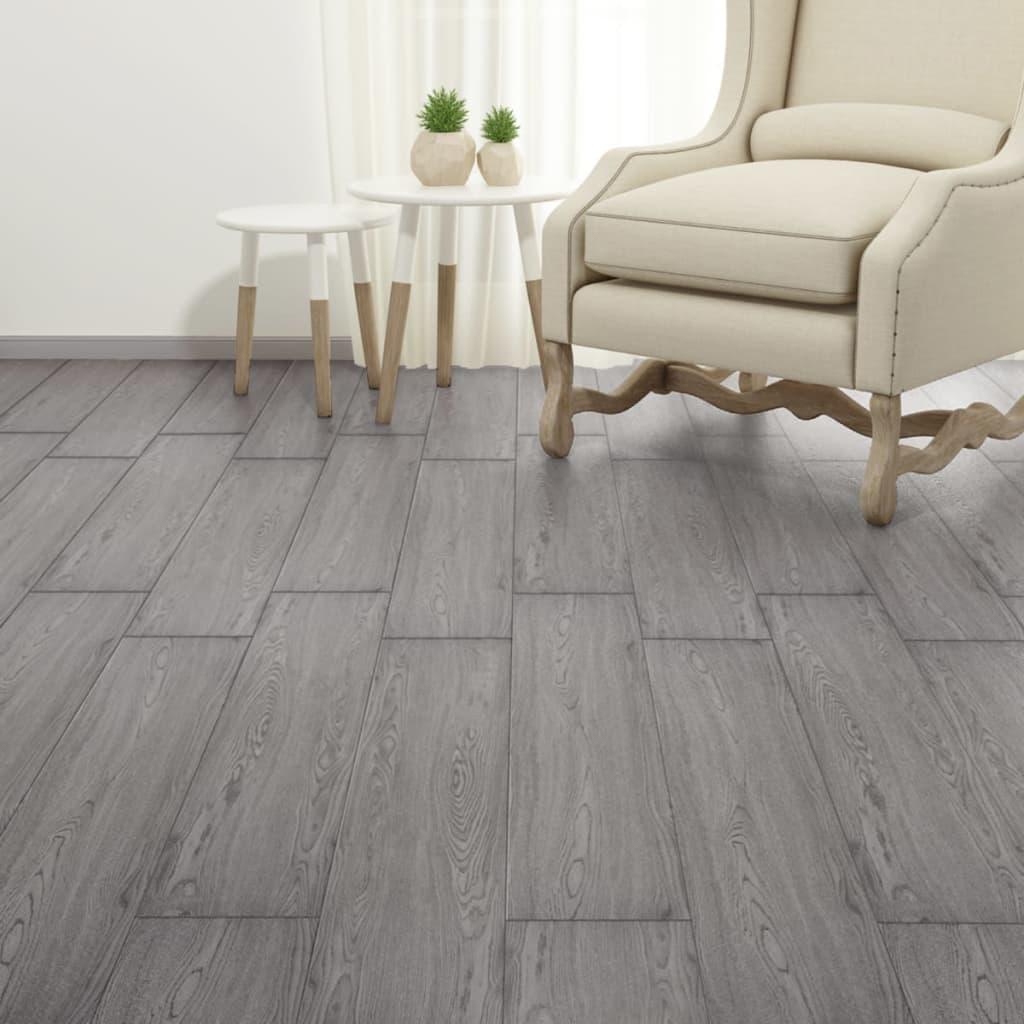Non Self-adhesive PVC Flooring Planks 5.26 m² 2 mm Dark Grey