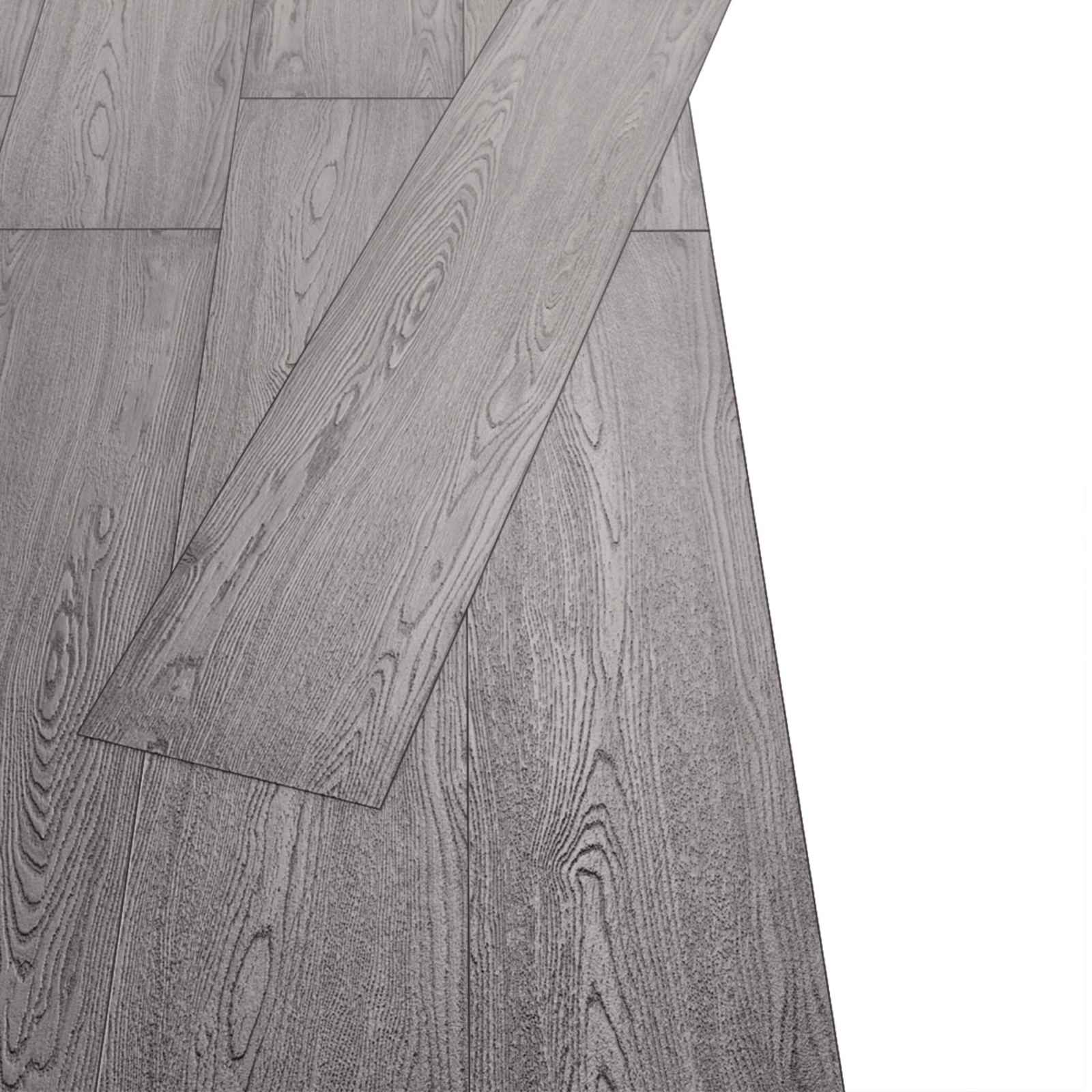 Flooring Planks 18 pcs Dark Grey 5.26 m² PVC