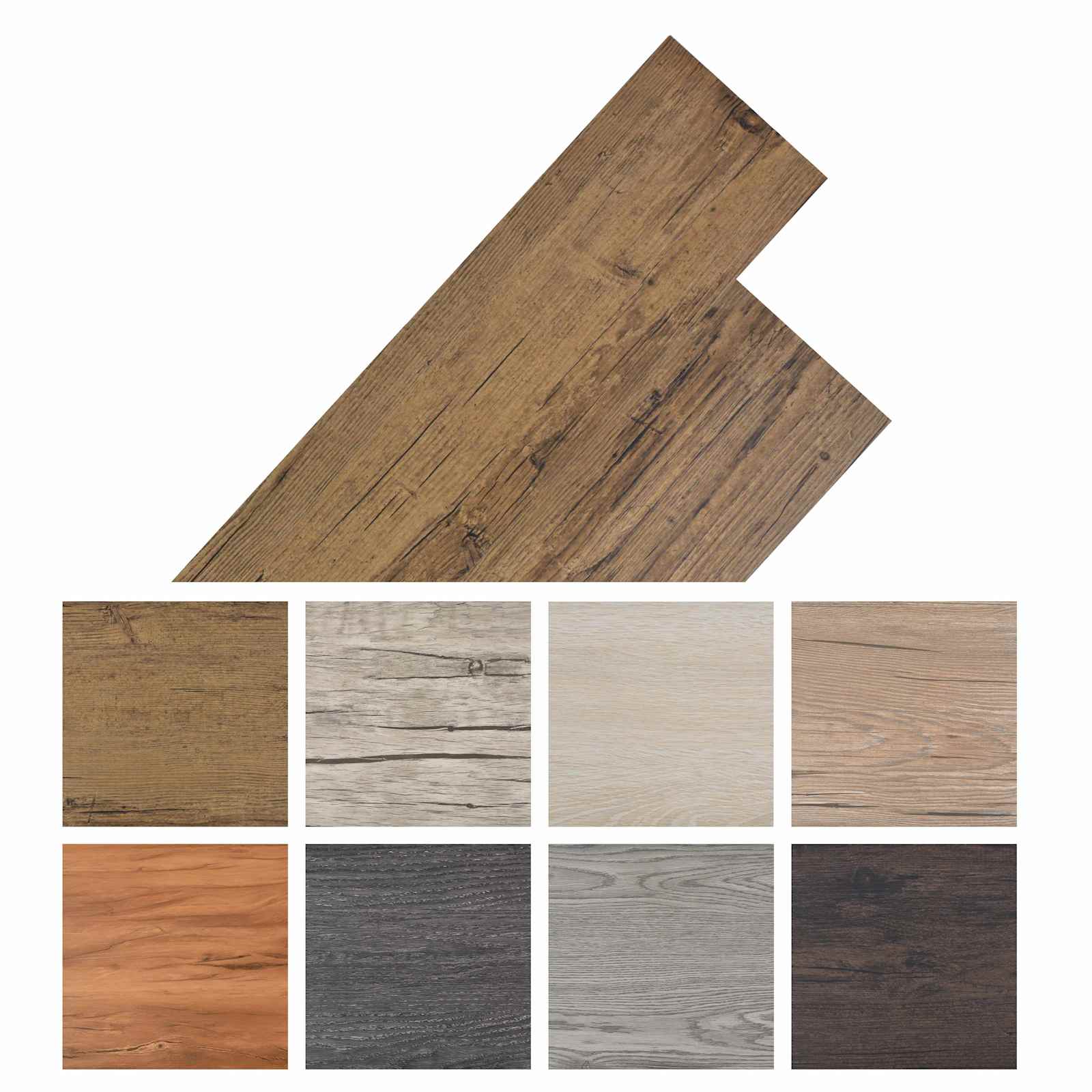 Flooring Planks 36 pcs Walnut Brown 5,02 m² PVC