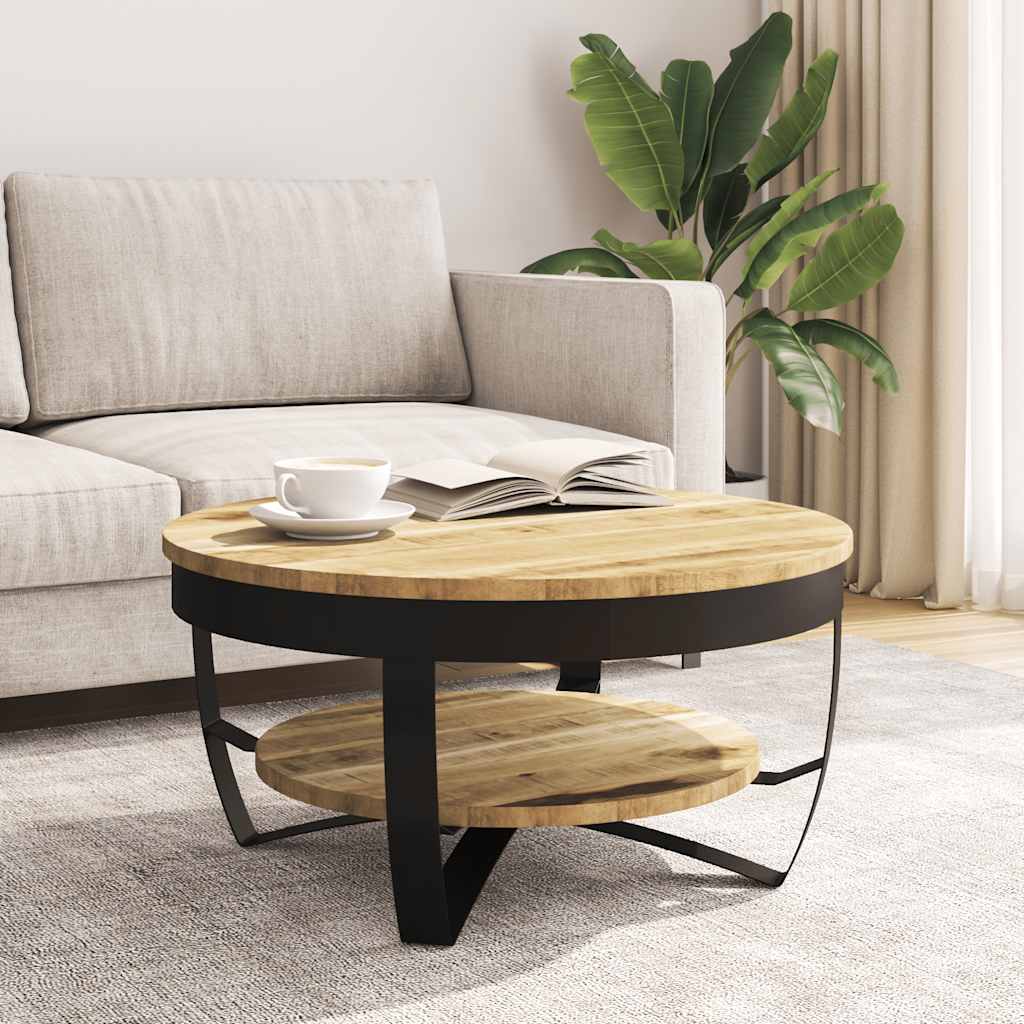 Coffee Table 65 cm Solid Rough Mango Wood