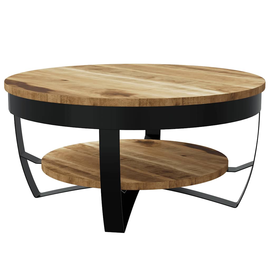 Coffee Table 65 cm Solid Rough Mango Wood