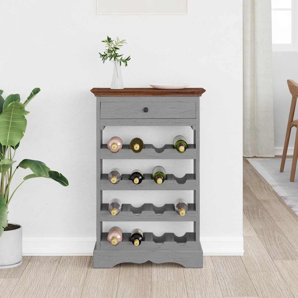 Wine Rack Solid Mahogany Wood 55x23x85 cm