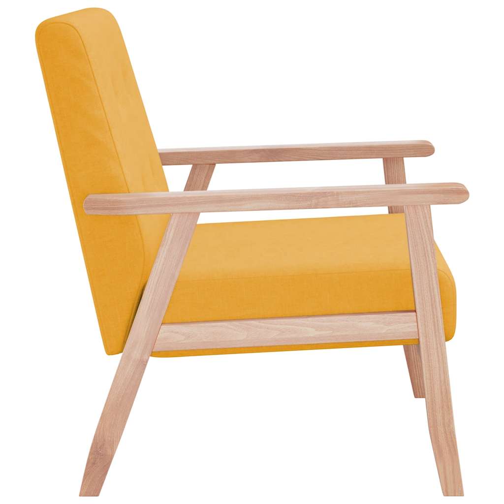 Armchair Yellow Fabric