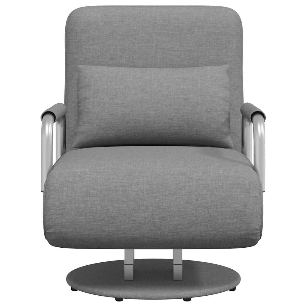 Swivel Chair and Sofa Bed Light Grey Fabric
