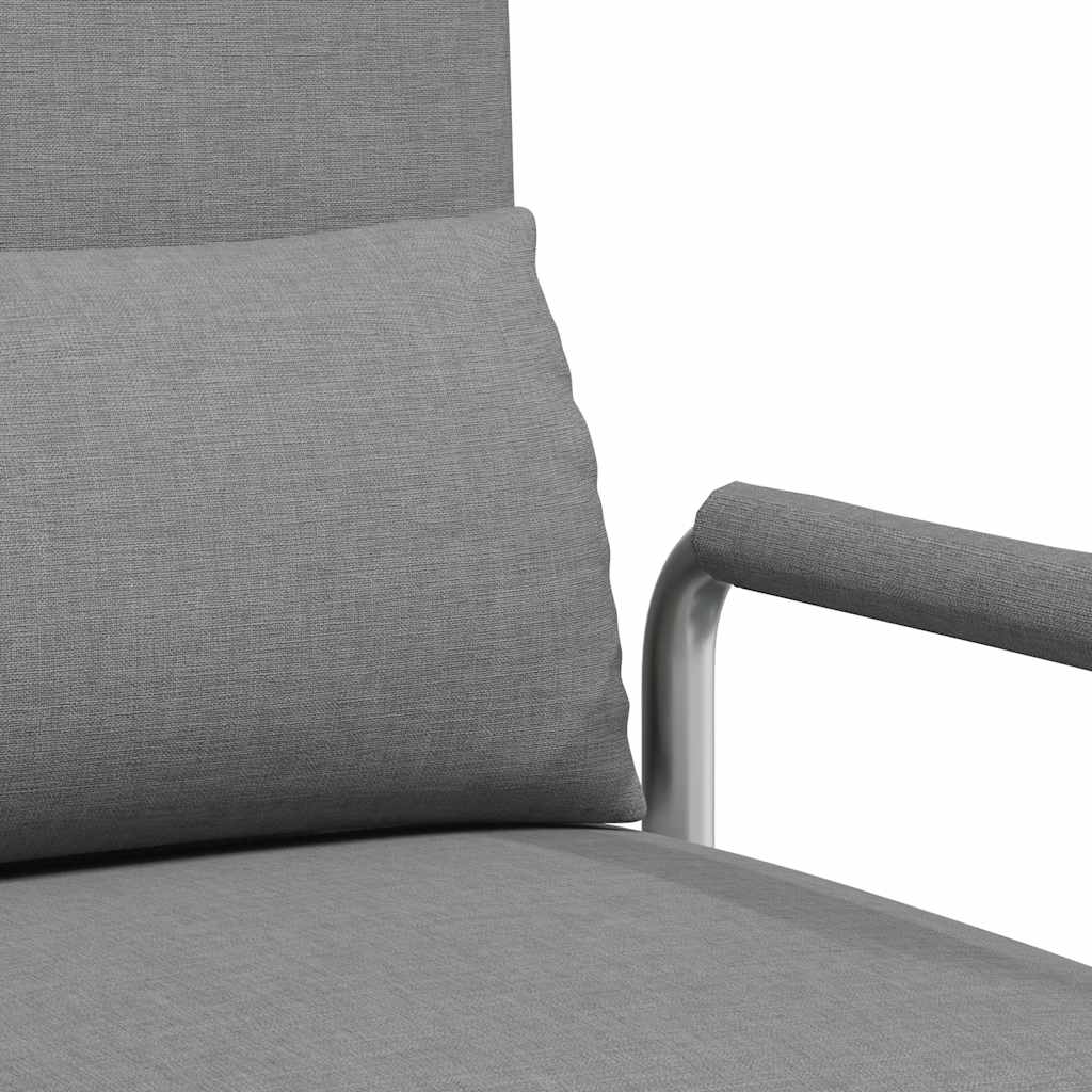 Swivel Chair and Sofa Bed Light Grey Fabric