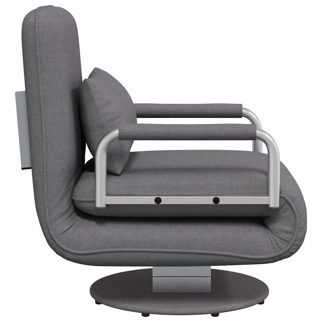 Swivel Chair and Sofa Bed Dark Grey Fabric