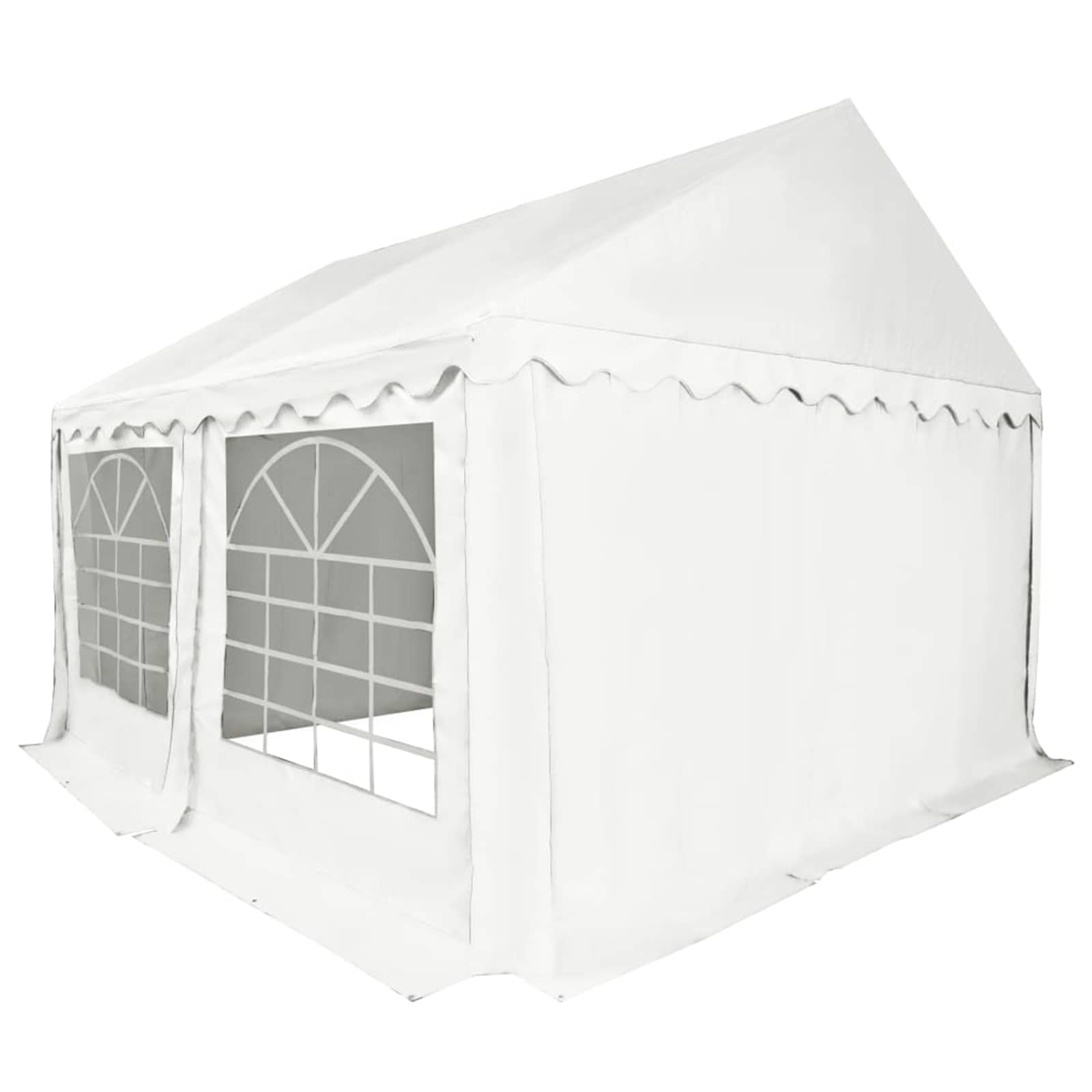 Party Tent White 400 x 300 x 282 cm PVC and galvanised steel