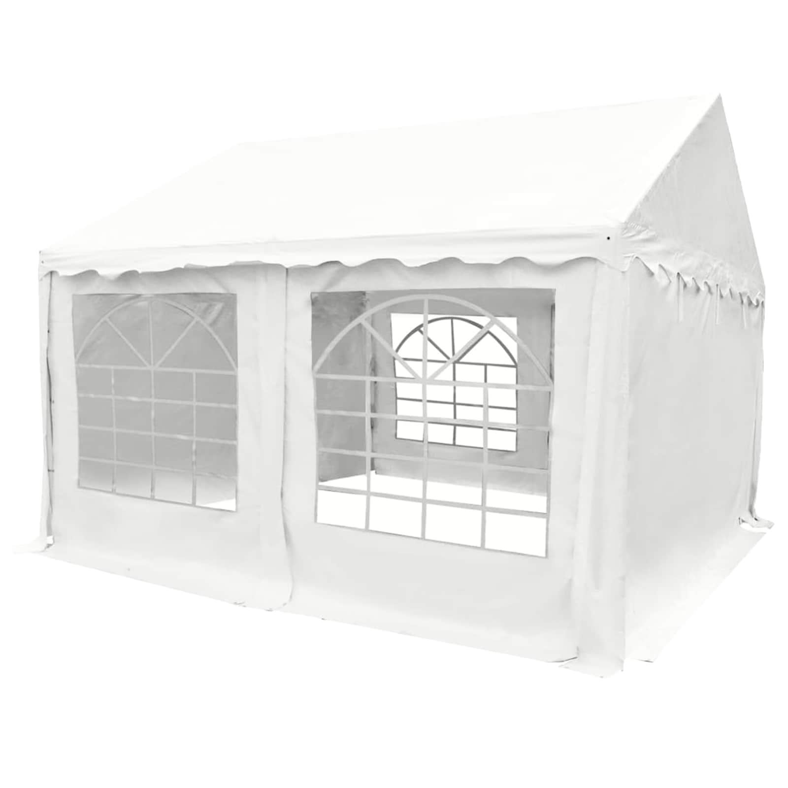 Party Tent White 400 x 300 x 282 cm PVC and galvanised steel