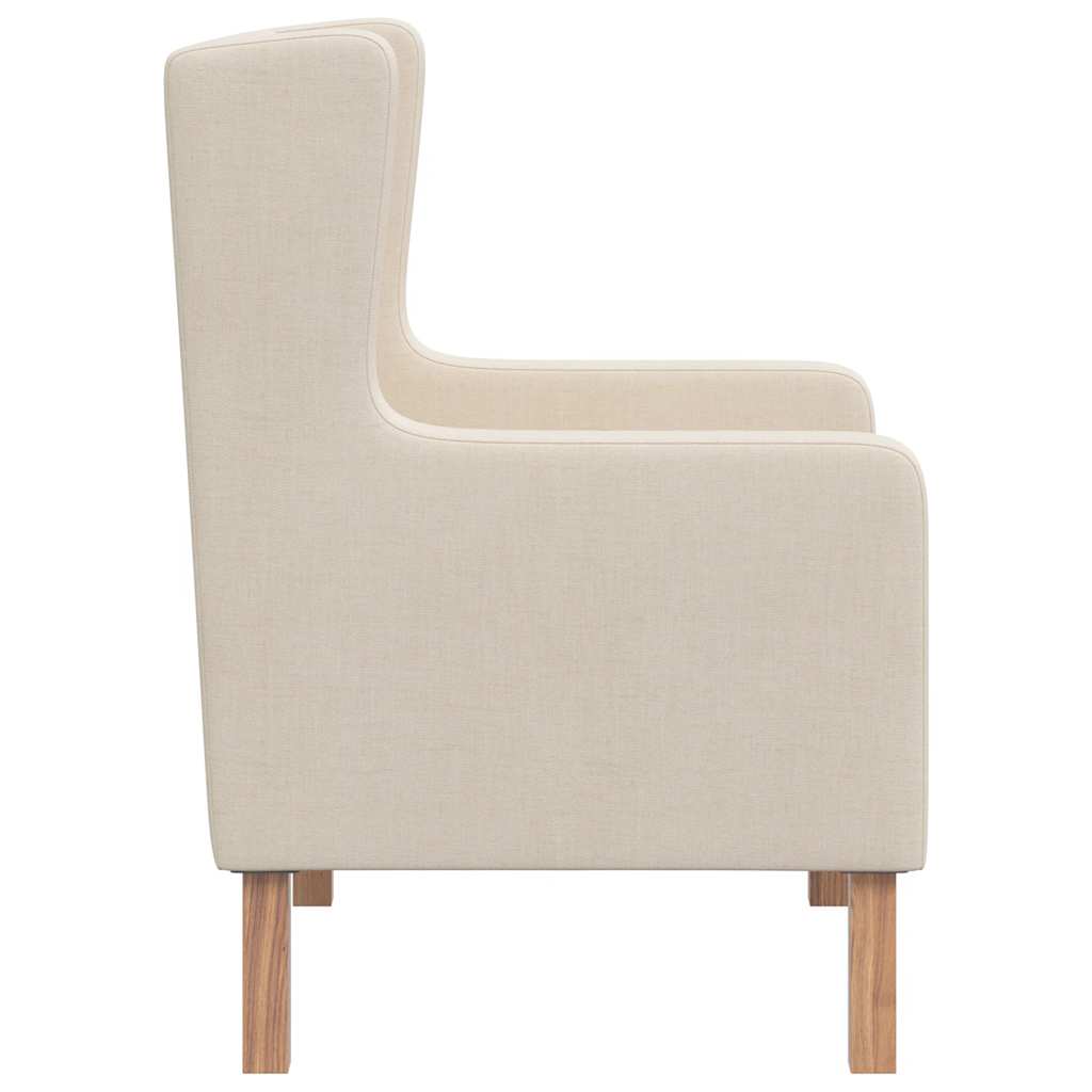 Armchair Cream White Fabric