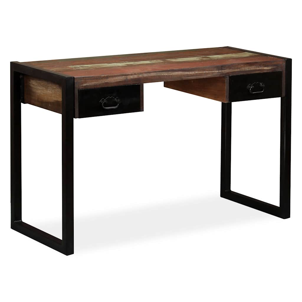 Desk with 2 Drawers Solid Reclaimed Wood 120x50x76 cm