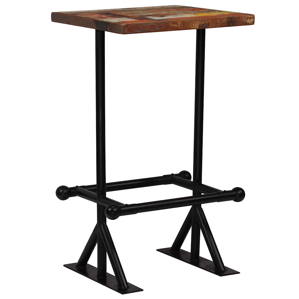 Bar Set 3 Piece Solid Reclaimed Wood Multicolour