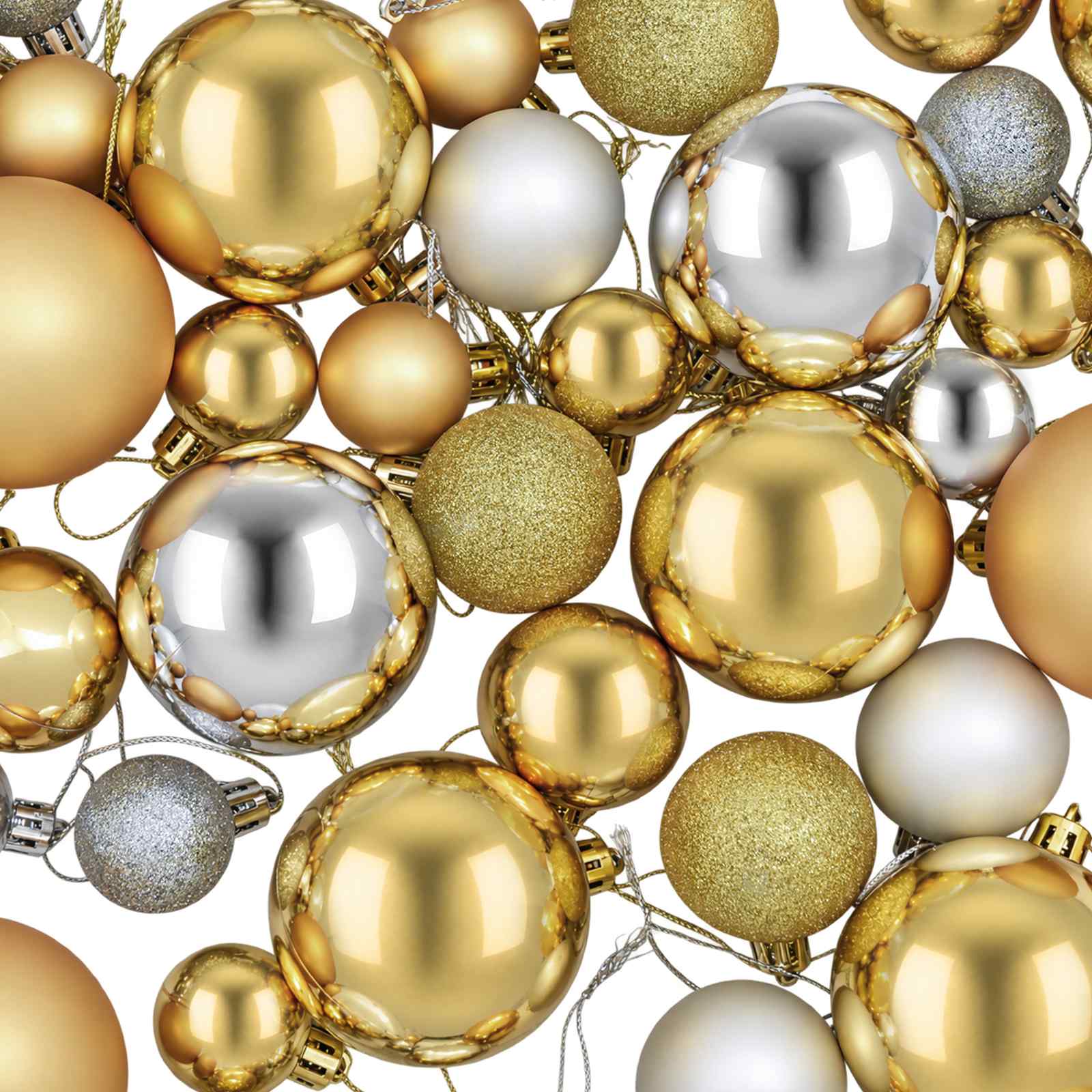 Christmas Balls 100 pcs Silver/Gold
