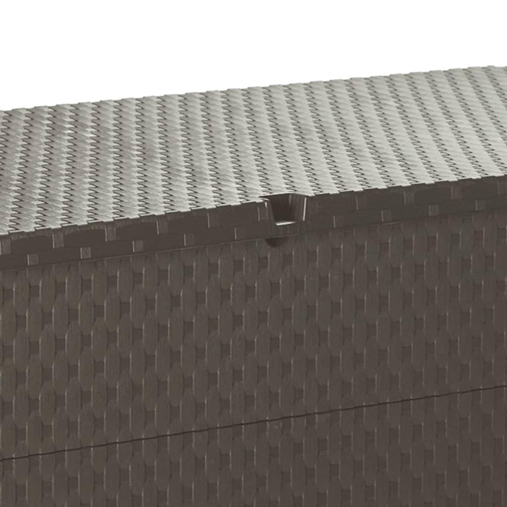 Garden Storage Box Brown 120x56x63 cm PP Rattan