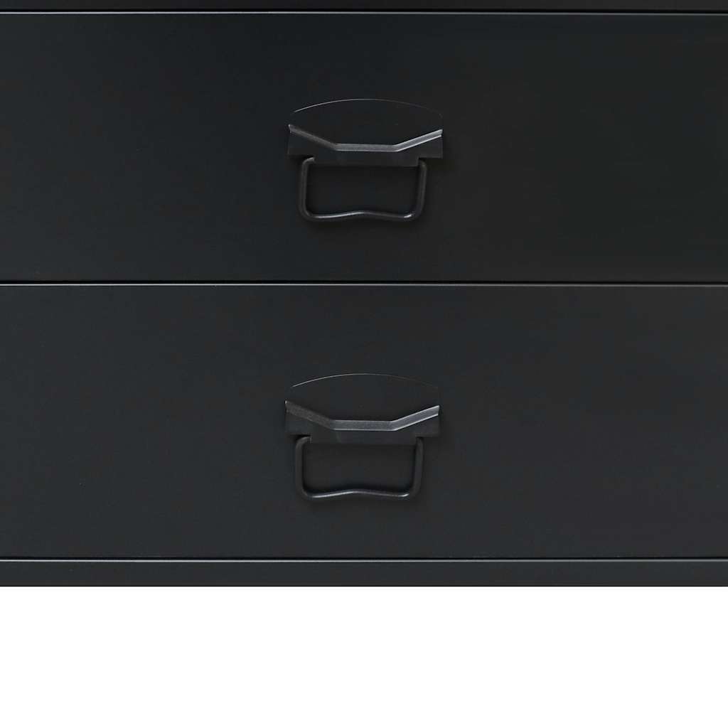 Chest of Drawers Metal Industrial Style 78x40x93 cm Black
